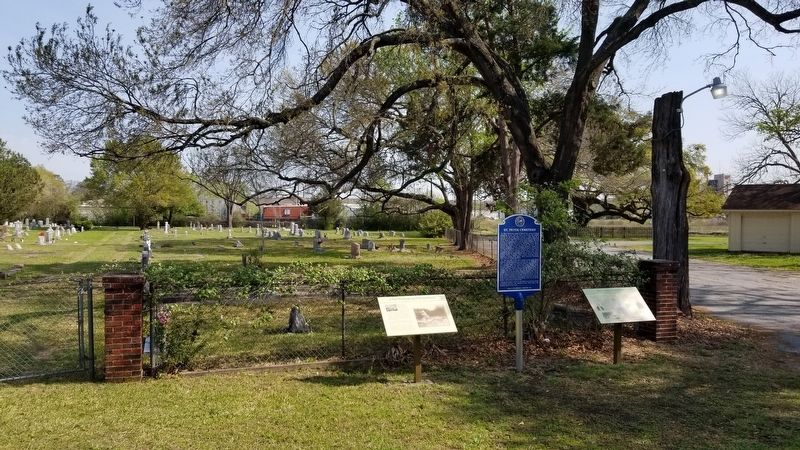 The view of the St. Peter Cemetery with the three markers image. Click for full size.