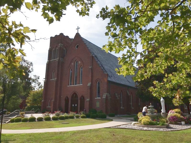 St. Mary's Church and Historical Marker image. Click for full size.