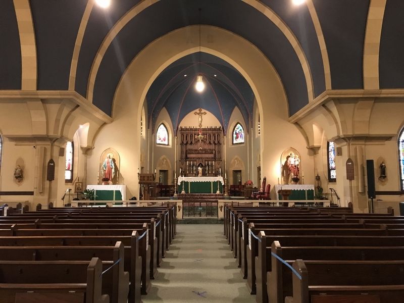 Interior View of St. Mary's Church looking towards the altar. image. Click for full size.