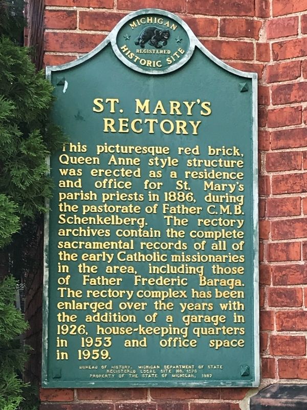 St. Mary's Rectory Marker image. Click for full size.