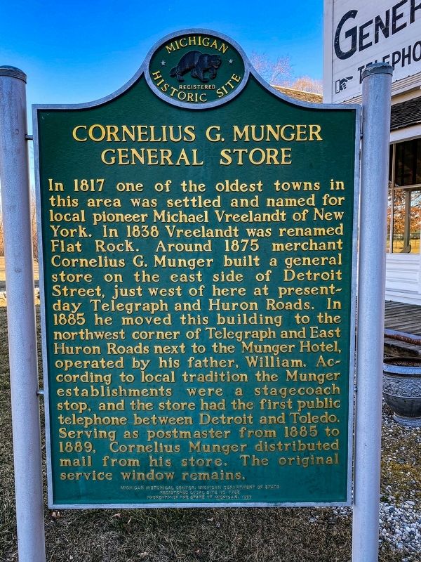 Cornelius G. Munger General Store Marker image. Click for full size.