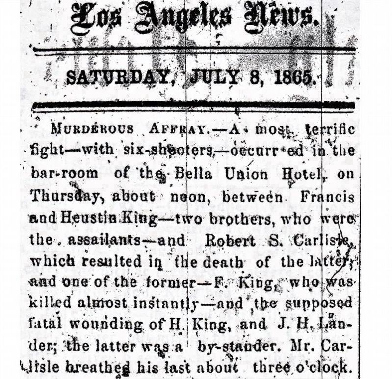 "Curious Cases: Family Feud, the King Family of El Monte and Personal Justice, 1855-1865, Part Two" image. Click for more information.