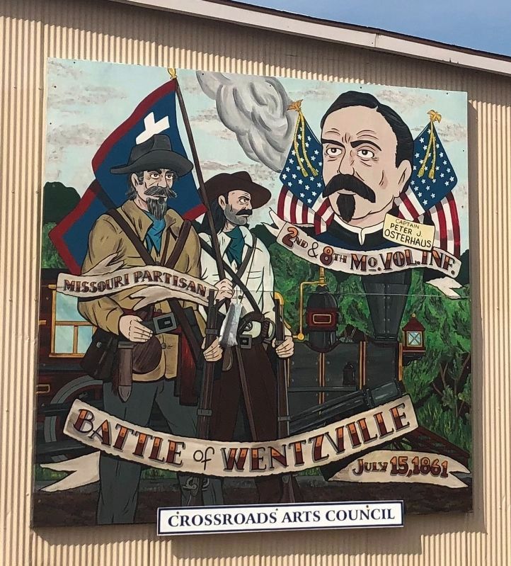 Battle of Wentzville Mural image. Click for full size.