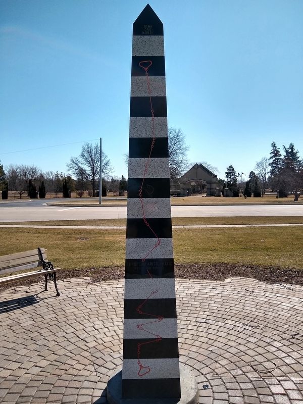 Farmington/Farmington Hills Baseline Obelisk — north face image. Click for full size.