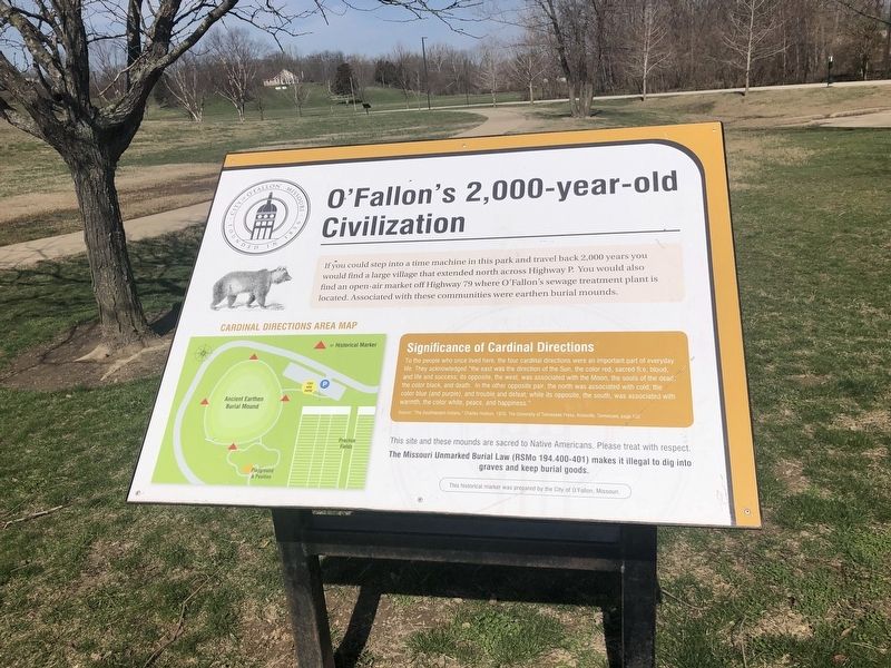 O'Fallon's 2,000-year-old Civilization Marker image. Click for full size.
