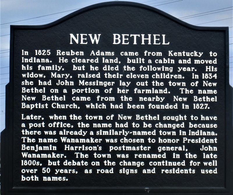 New Bethel Marker image. Click for full size.