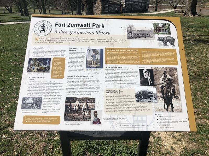 Fort Zumwalt Park Marker image. Click for full size.
