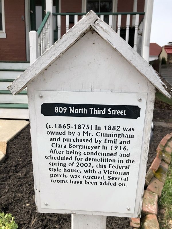 809 North Third Street Marker image. Click for full size.