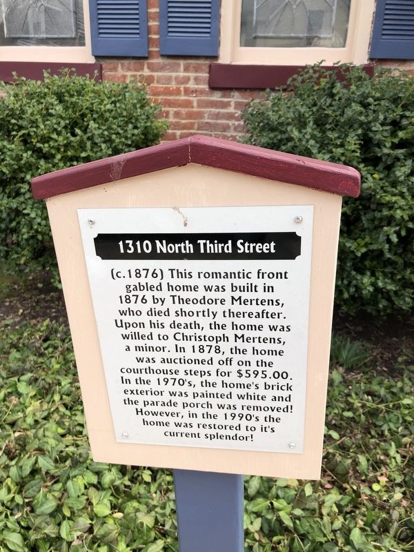 1310 North Third Street Marker image. Click for full size.