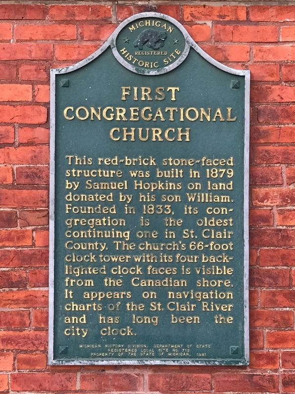 First Congregational Church Marker image. Click for full size.