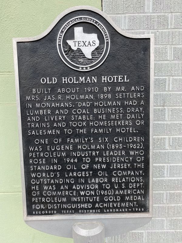 Old Holman Hotel Marker image. Click for full size.