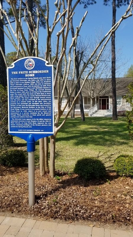 The Fritz Schroeder Home and Marker image. Click for full size.