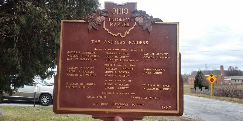 The Andrews Raiders Marker image. Click for full size.