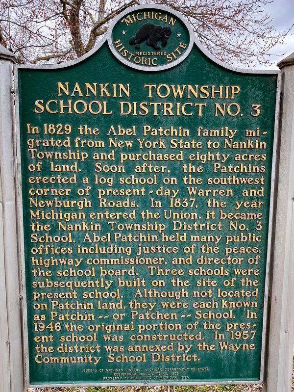 Nankin Township School District No. 3 Marker image. Click for full size.