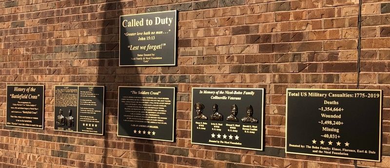 Closer view of the plaques on the wall. Click for full size. Closer view of the plaques on the wall image. Click for full size.