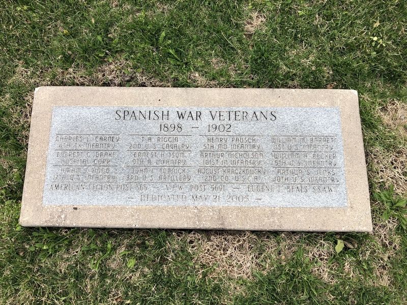 Spanish War Veterans Marker image. Click for full size.