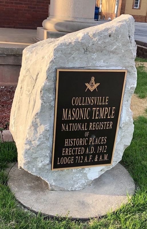 Collinsville Masonic Temple Marker image. Click for full size.