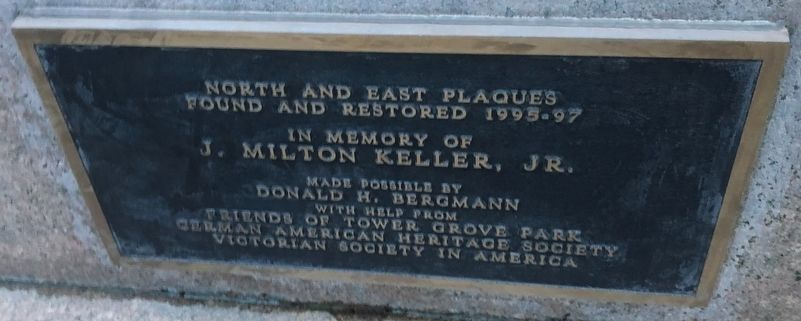 Restoration plaque for the statue image. Click for full size.