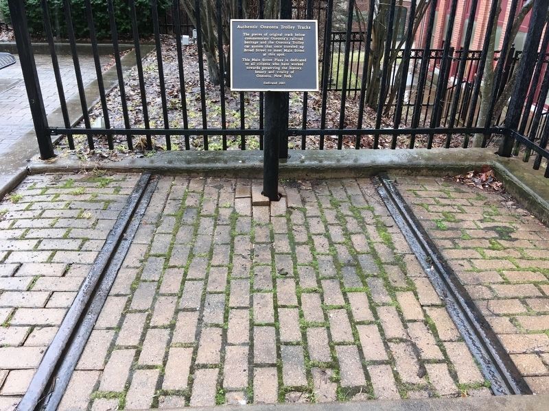 Authentic Oneonta Trolley Tracks Marker image. Click for full size.