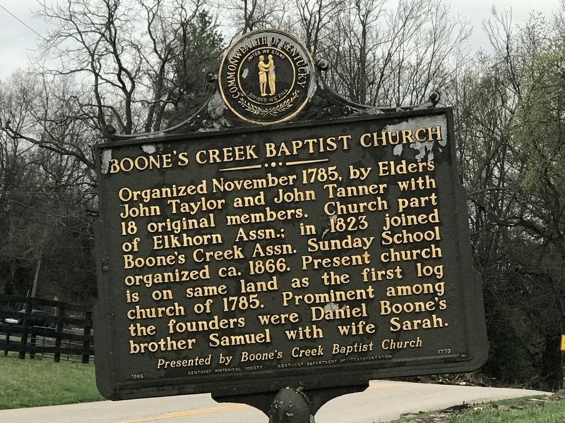 Boone's Creek Baptist Church Marker image. Click for full size.