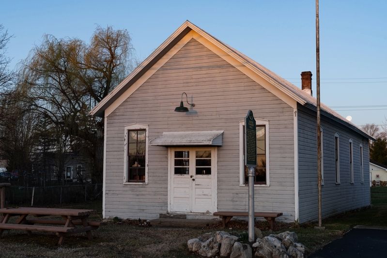 Old Exeter Township Hall with Marker image. Click for full size.