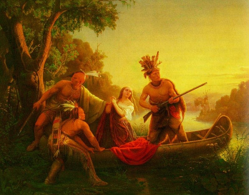 <i>The Abduction of Daniel Boone's Daughter by the Indians</i> image. Click for full size.