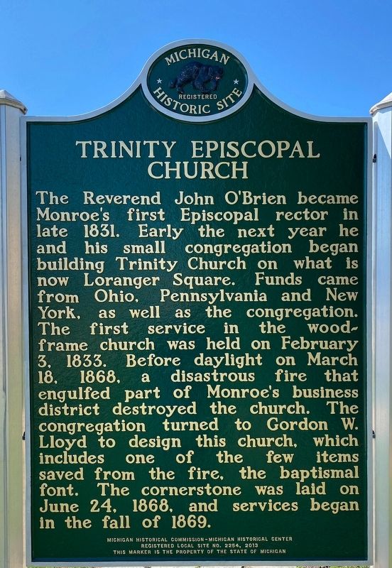 Trinity Episcopal Church Marker image. Click for full size.