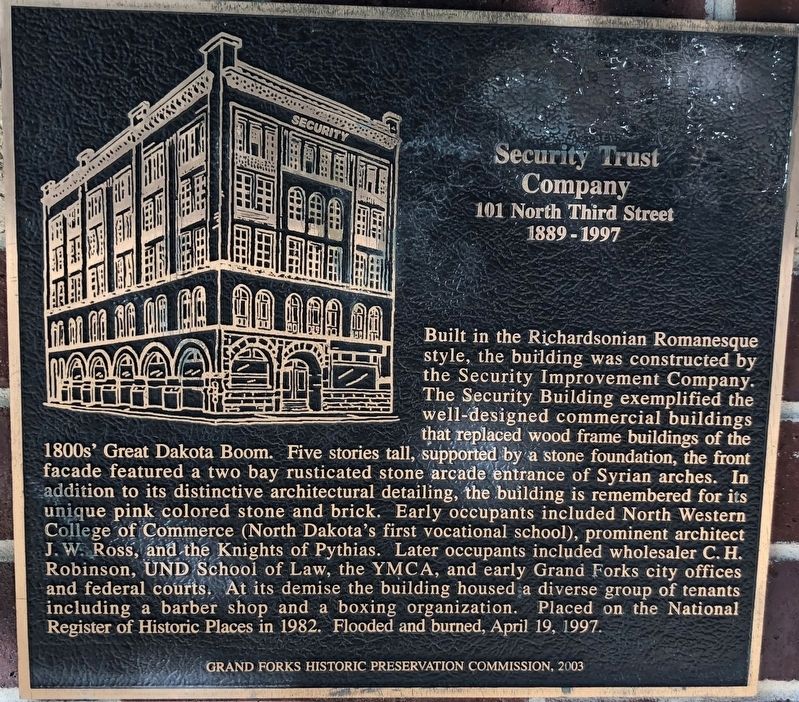 Security Trust Company Marker image. Click for full size.