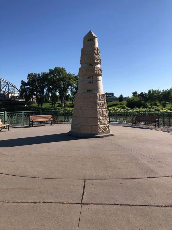 Grand Forks Flood Memorial. Click for full size. Grand Forks Flood Memorial image. Click for full size.