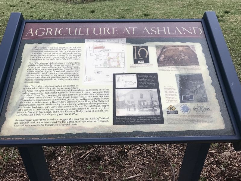 Agriculture at Ashland Marker. Click for full size. Agriculture at Ashland Marker image. Click for full size.