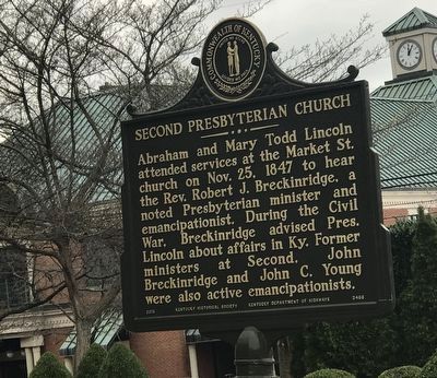 Second Presbyterian Church (Marker (Side B). Click for full size. Second Presbyterian Church (Marker (Side B) image. Click for full size.