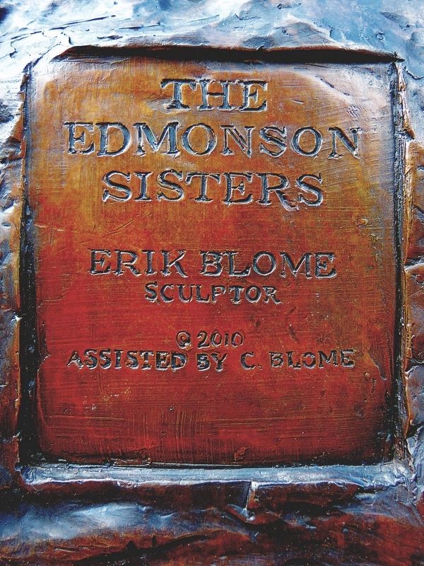 The Edmonson Sisters<br>Erik Blome Sculptor<br>2010<br>Assisted by C. Blome image. Click for full size.