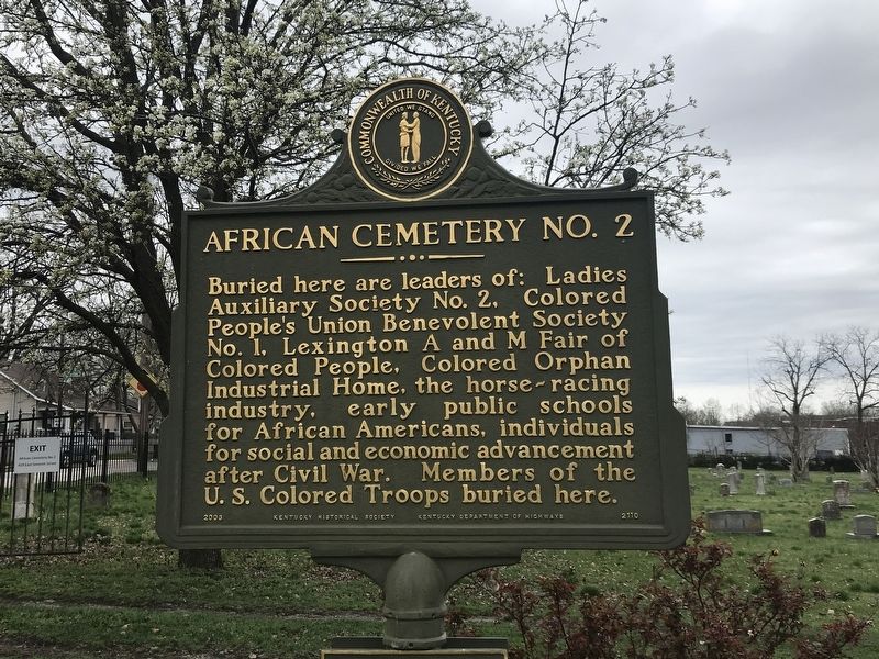 African Cemetery No. 2 Marker (Side B) image. Click for full size.
