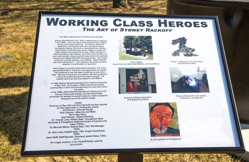 Working Class Heroes Interpretive Panel image. Click for full size.