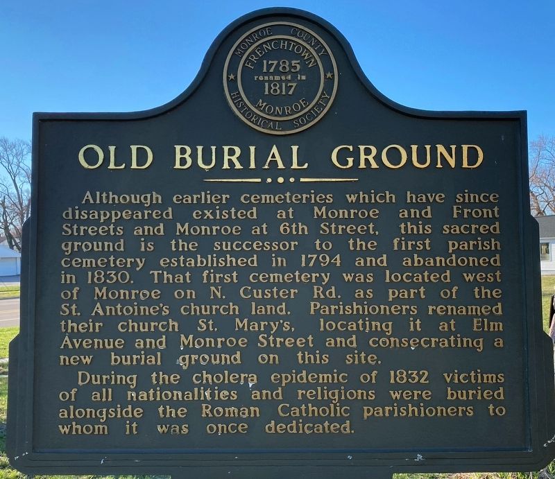 Old Burial Ground Marker image. Click for full size.