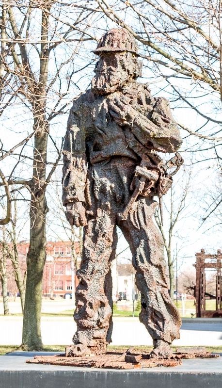 “Steel Worker”<br>by Sidney Rackoff image. Click for full size.