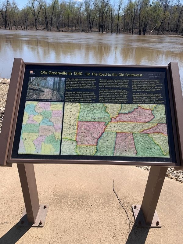 Old Greenville in 1840 - On The Road to the Old Southwest Marker. Click for full size. Old Greenville in 1840 - On The Road to the Old Southwest Marker image. Click for full size.