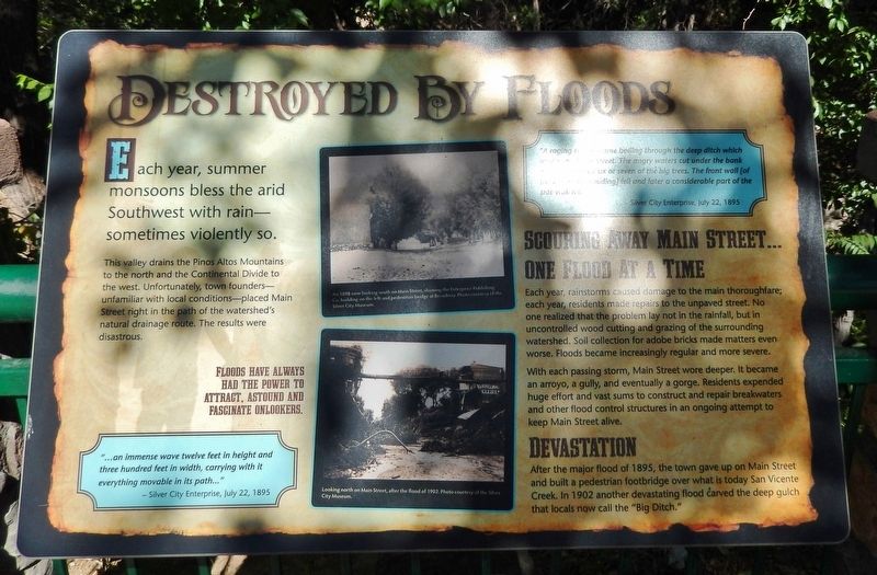 Destroyed by Floods Marker. Click for full size. Destroyed by Floods Marker image. Click for full size.