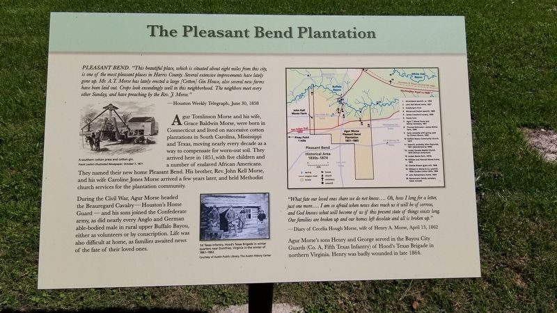 The Pleasant Bend Plantation Marker image. Click for full size.