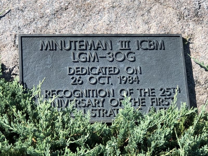 Minuteman III ICBM Marker. Click for full size. Minuteman III ICBM Marker image. Click for full size.