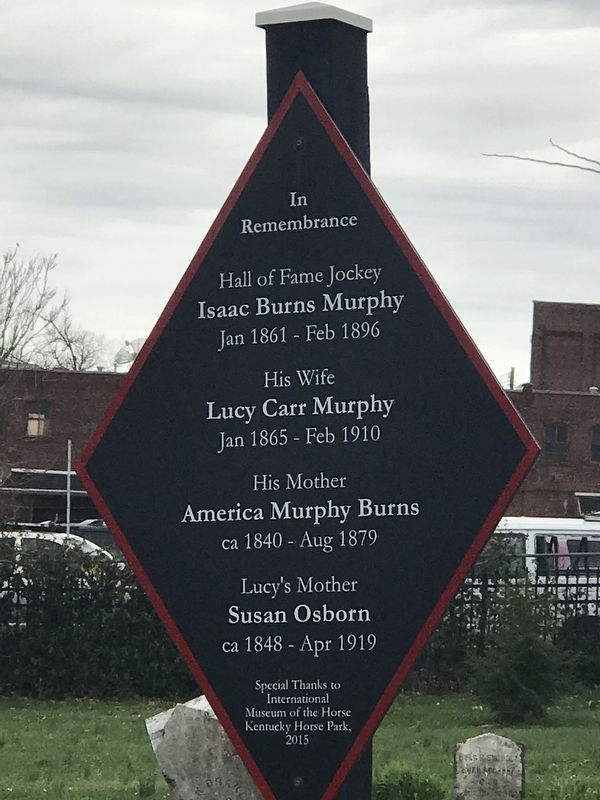 Isaac Burns Murphy Secondary Marker. Click for full size. Isaac Burns Murphy Secondary Marker image. Click for full size.