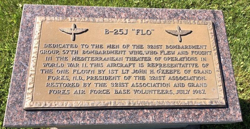 B-25J "Flo" Marker image. Click for full size.