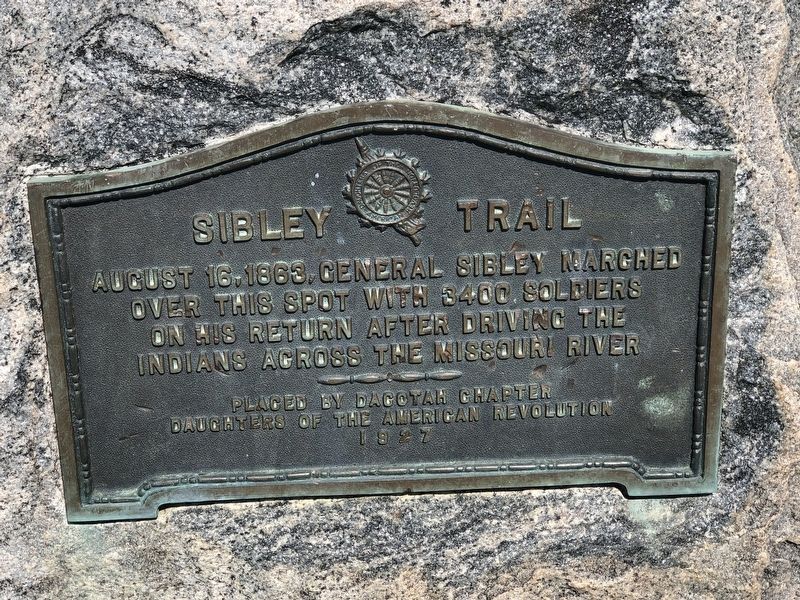 Sibley Trail Marker image. Click for full size.
