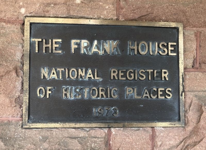 The Frank House Marker image. Click for full size.