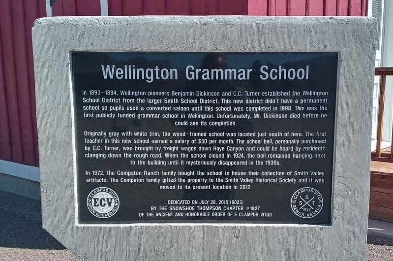 Wellington Grammar School Marker image. Click for full size.