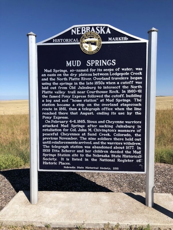 Mud Springs Marker image. Click for full size.