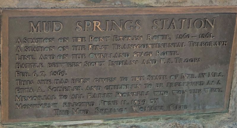 Mud Springs Station Marker image. Click for full size.