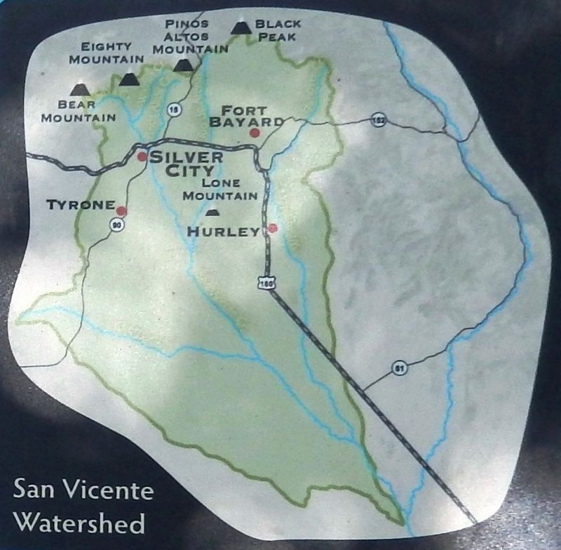 Marker detail: San Vicente Watershed image. Click for full size.