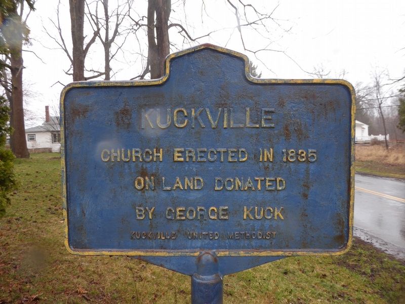 Kuckville Church erected in 1835 Marker image. Click for full size.