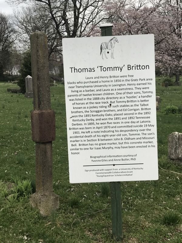 Thomas 'Tommie' Britton Marker image. Click for full size.